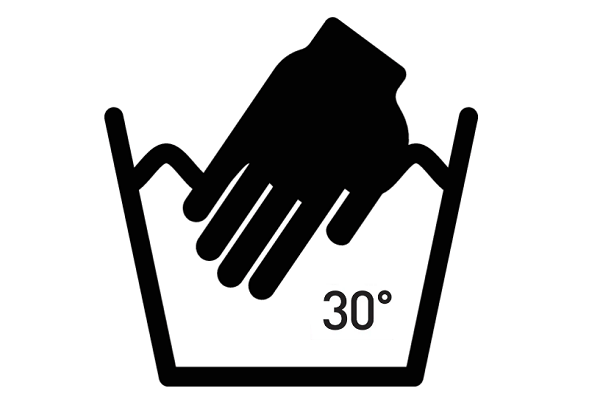 Значок ручная стирка 30 градусов