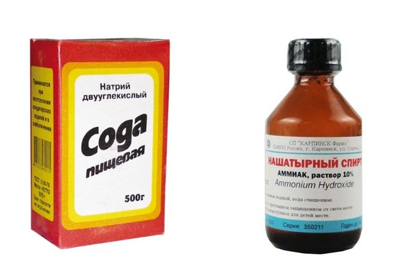Пищевая сода и нашатырный спирт