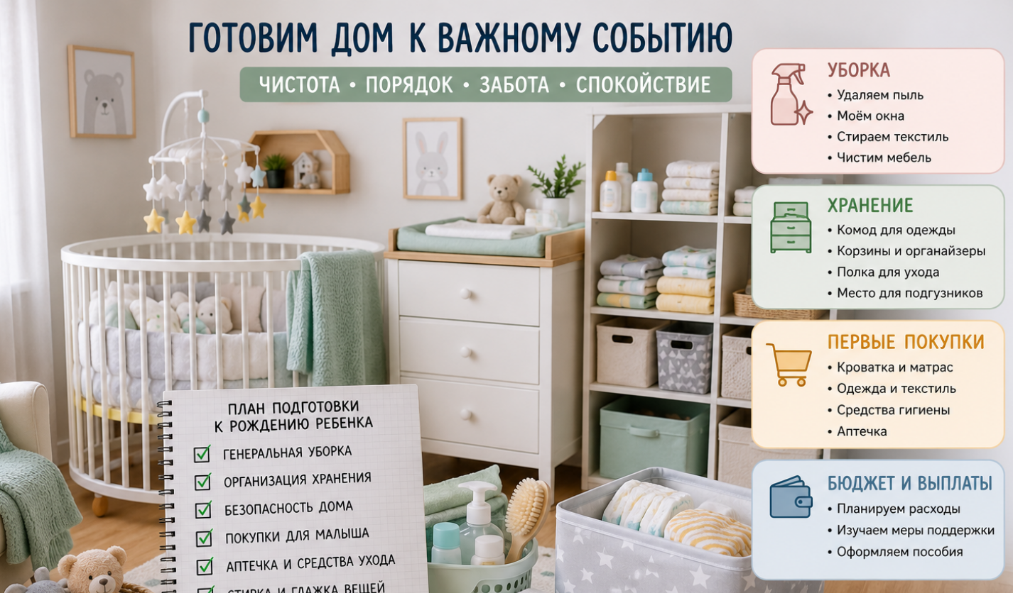 Как с помощью пособия по беременности подготовить квартиру к рождению ребенка